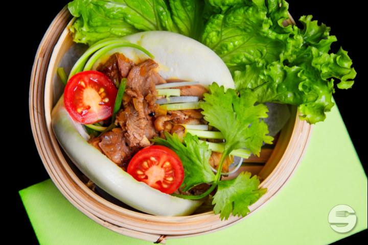 Lacquered Pork - Akiko Bao Burger
