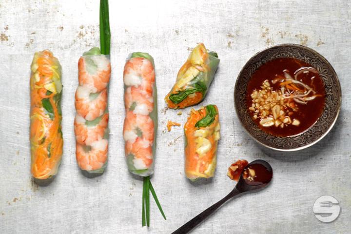 Fresh Ricepaper Roll mit Beilage nach Wahl - Asiaway