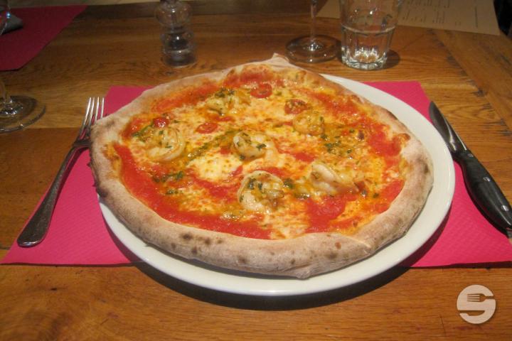 Pizza Scampi à l'Ail - Restaurant La Forêt