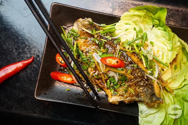 Crispy Sea Bass Fillet with Soy- Ginger Sauce - Asiaway