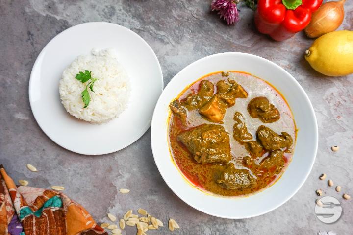 Palm Kernel Soup Beef with Rice - Africana