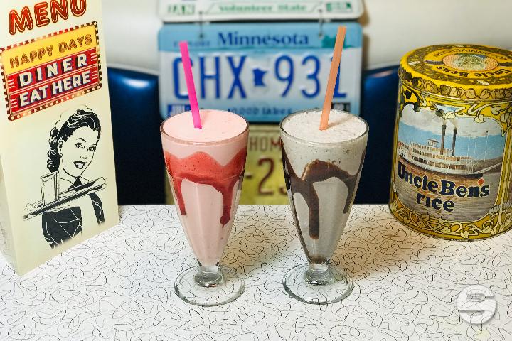 Milkshakes Framboise - Happy Days Diner