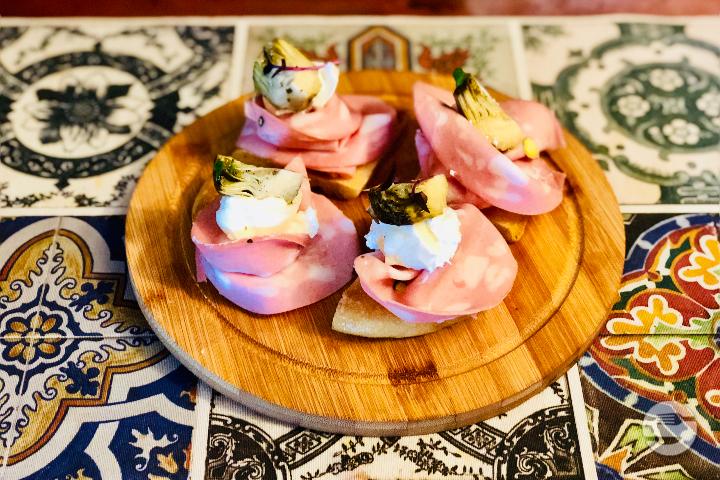 Homemade Mortadella Focaccia - SEPPIA Bistro