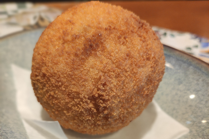 4 mini Arancine palermitane, jambon blanc et burrata - SEPPIA Bistro
