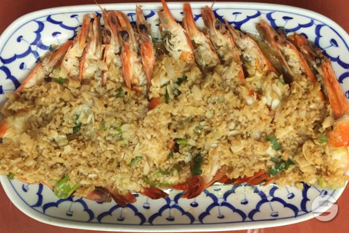 Steamed Shrimps with Garlic - Asia Restaurant