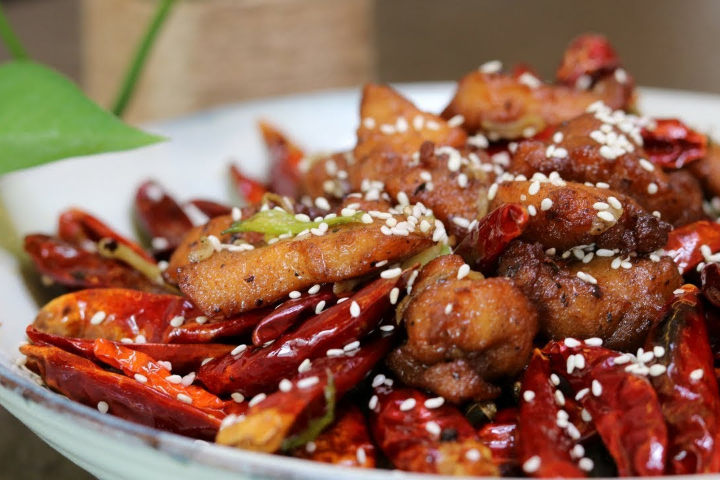 103. Chongqing spicy chicken fried chrimp - Pekin Palace