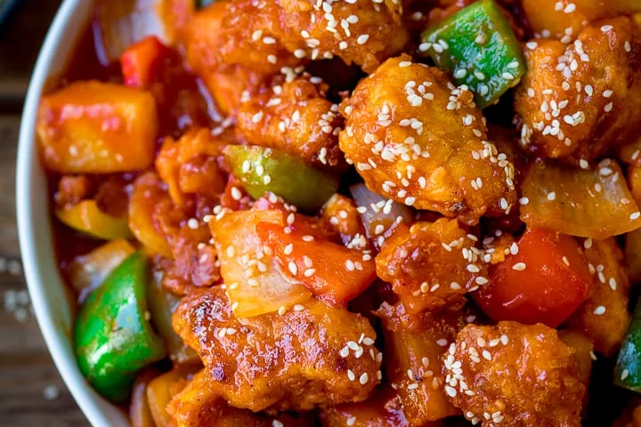 605. sweet and sour chicken - Pekin Palace