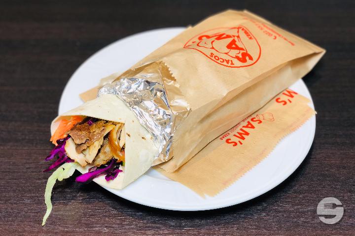 Wrap with French Fries and Drink - Sam's Tacos Burger Kebab