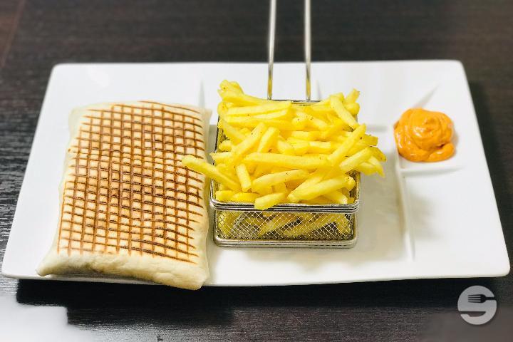 Thai Tacos with French Fries and Drink - Sam's Tacos Burger Kebab