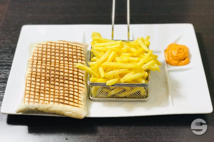 Falafel Tacos with French Fries and Drink - Sam's Tacos Burger Kebab