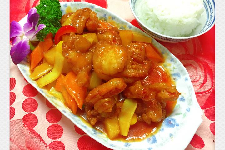 Sweet and Sour Shrimps - Tennis Club Confignon
