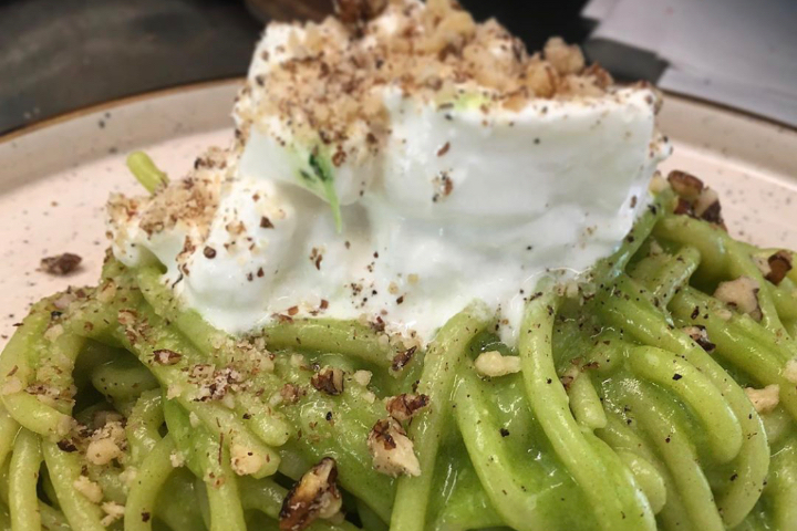 Spaghetti Crème de Brocolis Burrata - Fabbrica Pasta