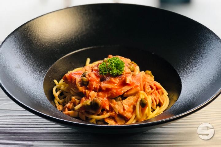 Tomatoes, Tuna and Capers Pasta - Pane & Olio