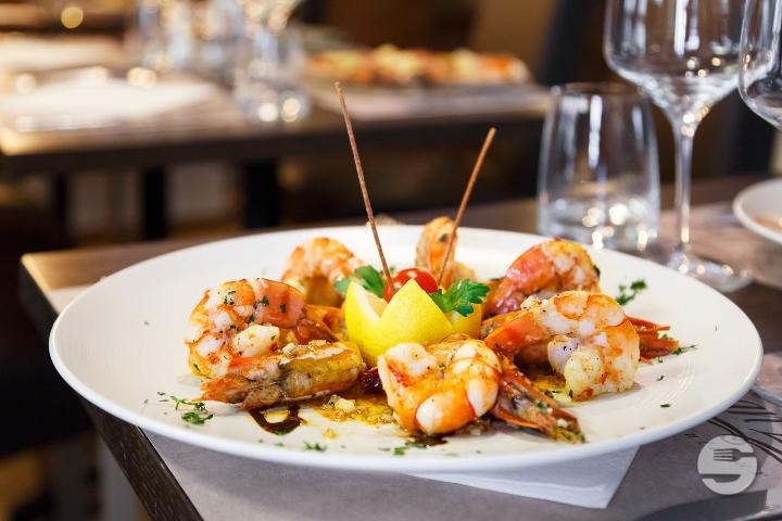 Gambas à l’ail & peperoncini - San Luca