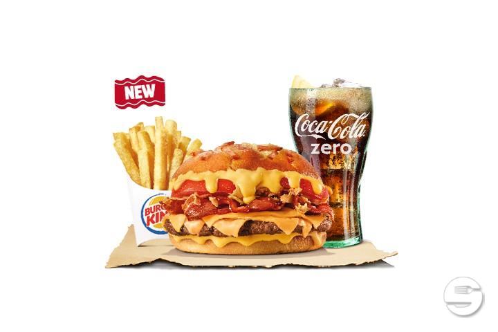 Double Bacon & Cheddar Single Menu - Burger King
