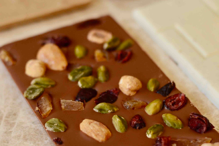 Tablette Mendiant chocolat au lait - Stettler Castrischer Blanc
