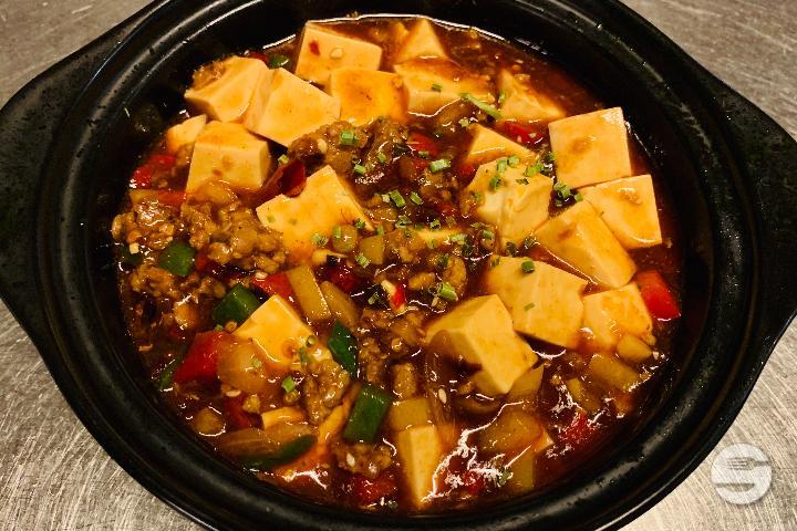 74. Tofu "Ma-Po" Piquant - Aux 3 Bonheurs