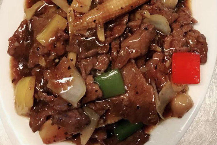 Boeuf sauté au poivre noir - Aux 3 Bonheurs