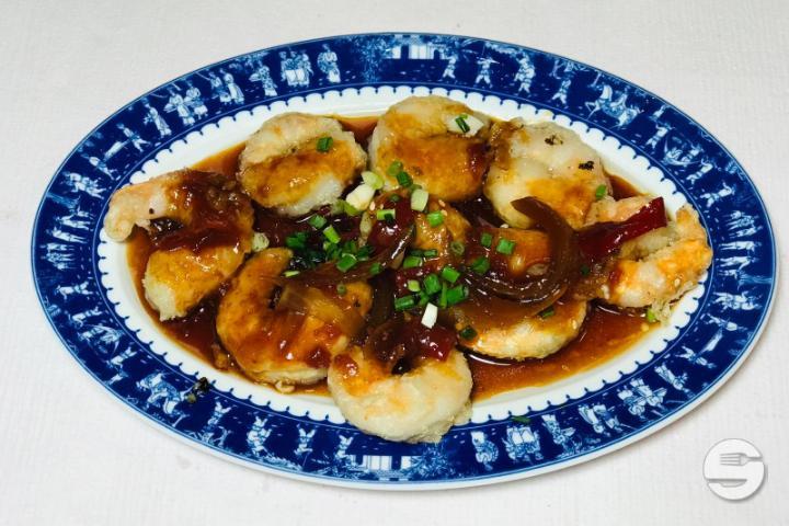 Crevettes sauté à l'Aigre-Doux - Les Bosquets