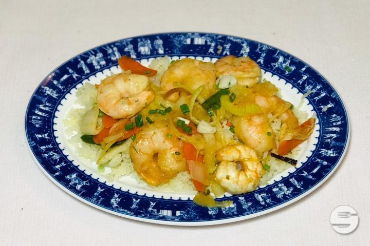 Riz sauté aux Crevettes - Les Bosquets