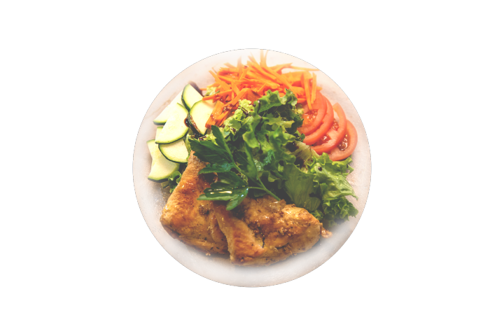 Fitnessteller mit poulet - Brasil-Grill