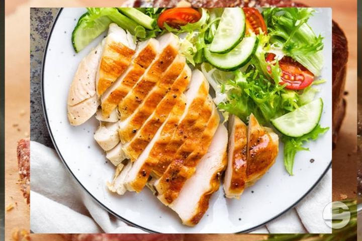 Fitnessteller with chicken - Brasil-Grill