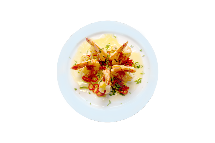Riesencrevetten an Knoblauch - Brasil-Grill