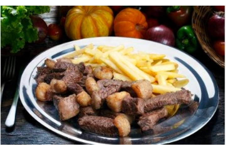 Tira gosto Picanha mit Zwiebel - Brasil-Grill