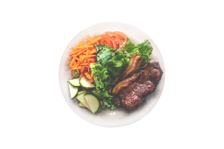 Fitnessteller mit Rindfleisch - Brasil-Grill