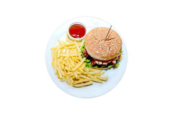 Cheesburger (inkl. Pommes) 150 gr. - Brasil-Grill