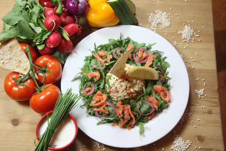Pearl Barley & Smoked Salmon Salad - Le Pain Quotidien