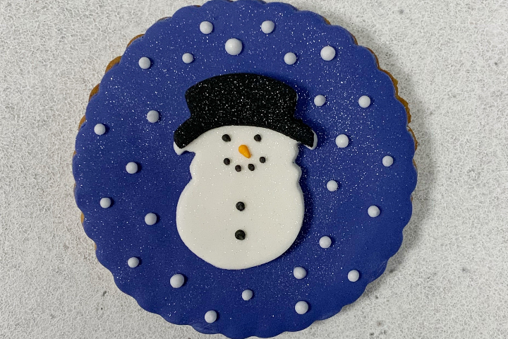 Biscuit Napperon Bonhomme de neige - Royaume MELAZIC Lausanne
