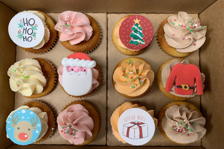 Boîte de 12 cupcakes "Ho Ho Ho" - Royaume MELAZIC Lausanne