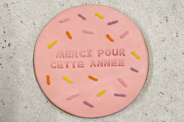 Biscuit Merci pour cette année - Royaume MELAZIC Lausanne