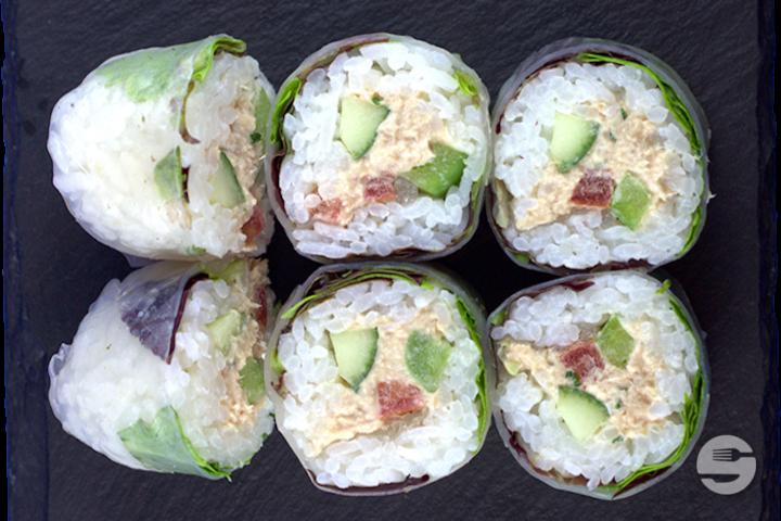 Roll Thon Cuit Poivron Tomate Concombre - 6 Pièces - Sushi Break