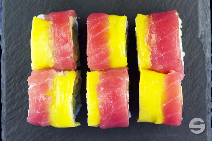 California Crevette Panée Thon Mangue - 6 Pièces - Sushi Break