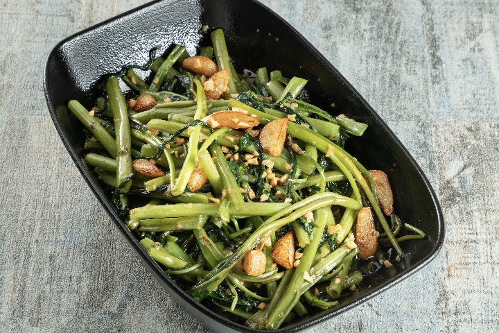 51. Sautéed Water Spinach with Garlic - L'indochine