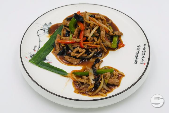 411. Porc en Lamelles à la Sauce Piquante - Takasan Teppan Yaki