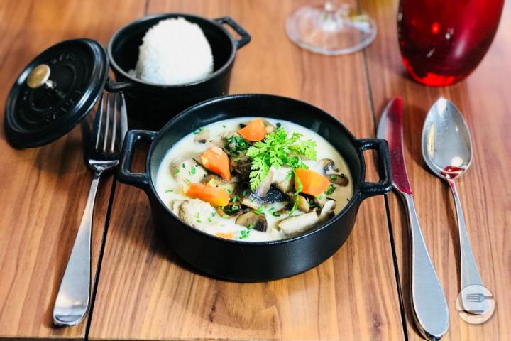 Veal Blanquette with Cream - Le Café Basque