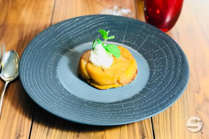 Caramel Apple Tatin with Salted Butter - Le Café Basque