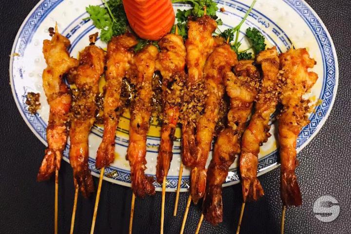 Crevettes Géantes Grillées à l'Ail - Dun-Huang