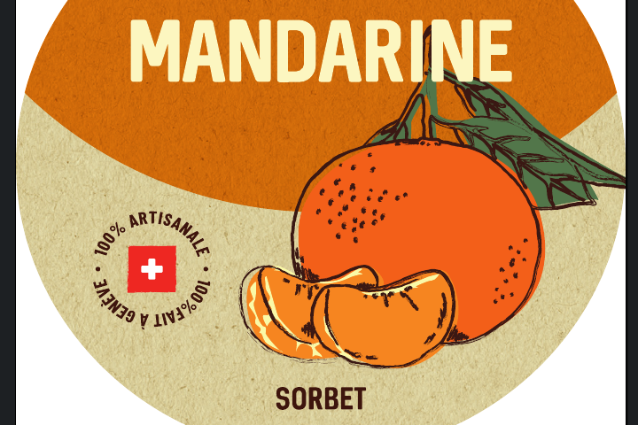 Mandarine, sorbet de fruit - Puro Gusto - Puro Gelato
