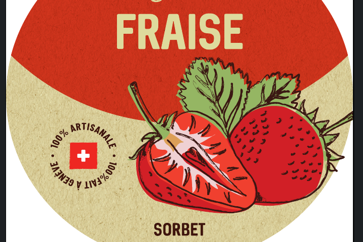 Fraise, sorbet de fruit - Puro Gusto - Puro Gelato