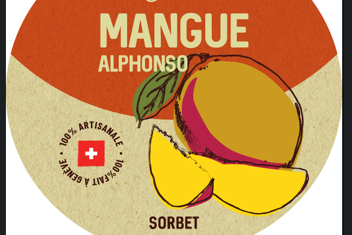 Mangue, sorbet de fruit. - Puro Gusto - Puro Gelato