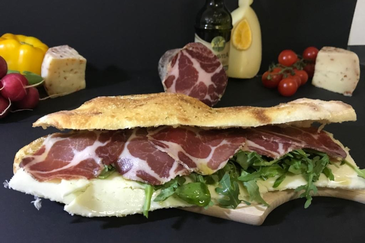 Panini Capocollo with truffle oil - Brillucci Aperitivo
