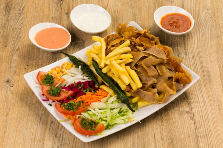 Assiette Kebab Veau et Agneau - Maupas Pizza & Kebab