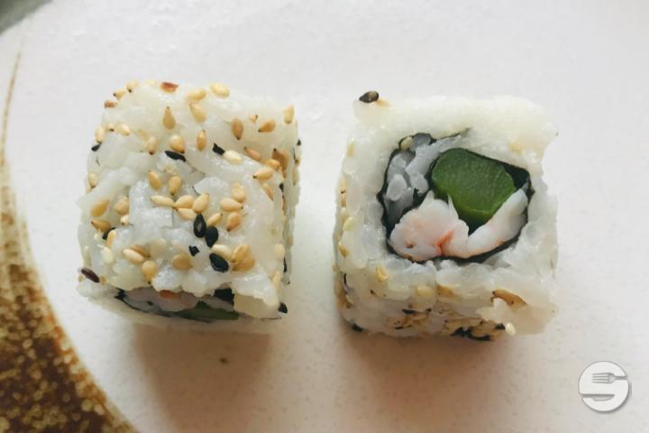 54. Asparagus and Shrimp Uramaki - Restaurant Japonais Ajinokura