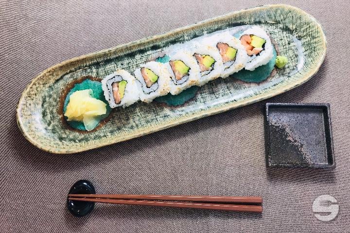 22. Salmon with Seaweed Maki - Kyo Sushi