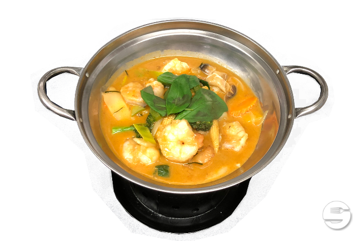 Shrimps with Green Thaï Curry - Xin-Yuan