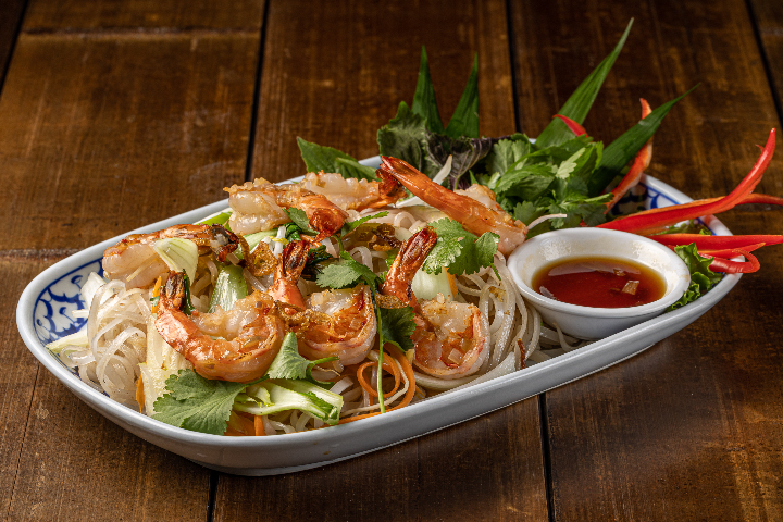 Hủ tiếu xào tôm - Nouilles de riz sauté aux crevettes - Les Rues de Saïgon